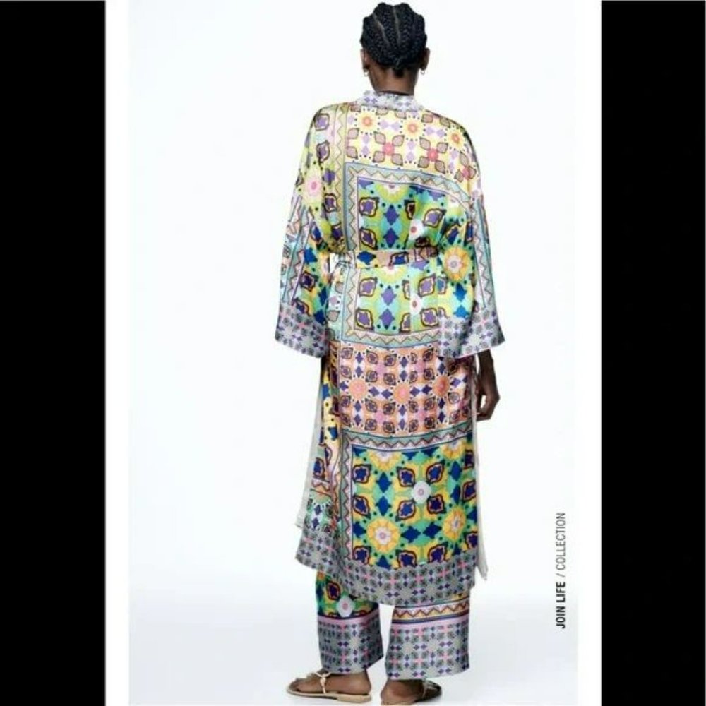 ZARA BELTED KIMONO - Picture 3 of 8